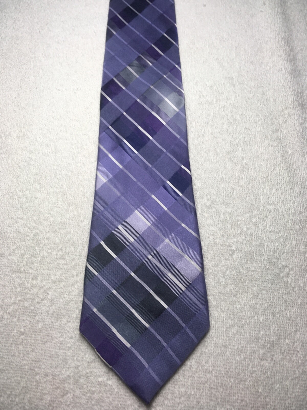 CALVIN KLEIN MENS TIE PURPLE GRAY BLUE 3.5 X 61 thumbnail 2