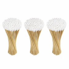 300Pcs 6" Cotton Swabs w/Long Wooden Handles for Makeup,Polishing,Cleaning Dogs