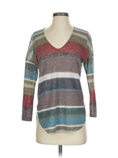 Aqua Women Gray 3/4 Sleeve T-Shirt XS