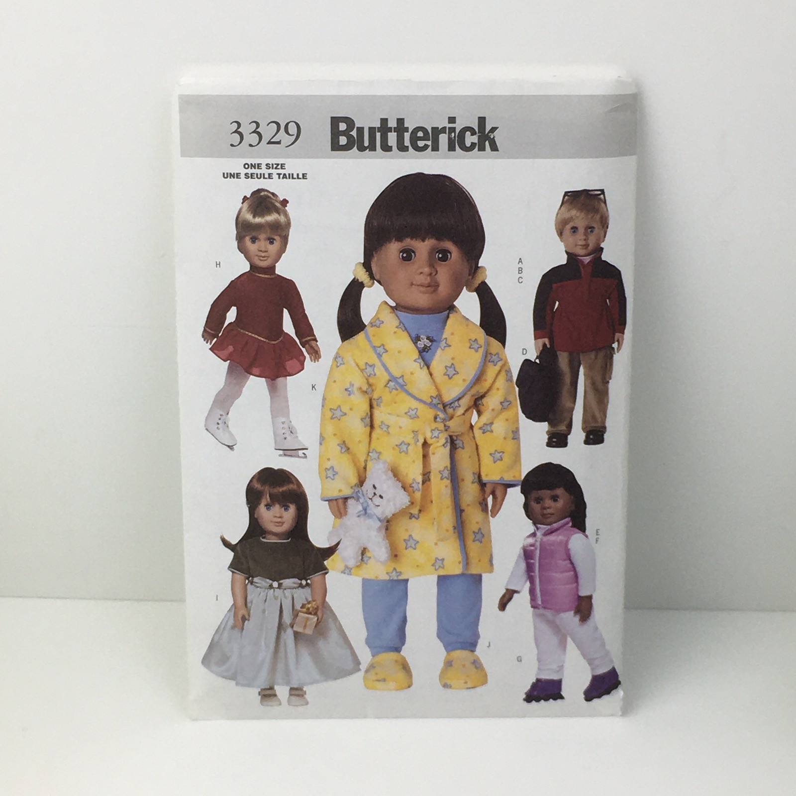 Robe American Girl  Our Generation Uncut Pattern 3329 Vtg Y2