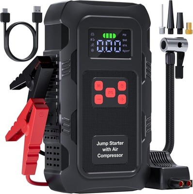 WOLFBOX Jump Starter with Air Compressor, 4000A Portable Car Battery Booster