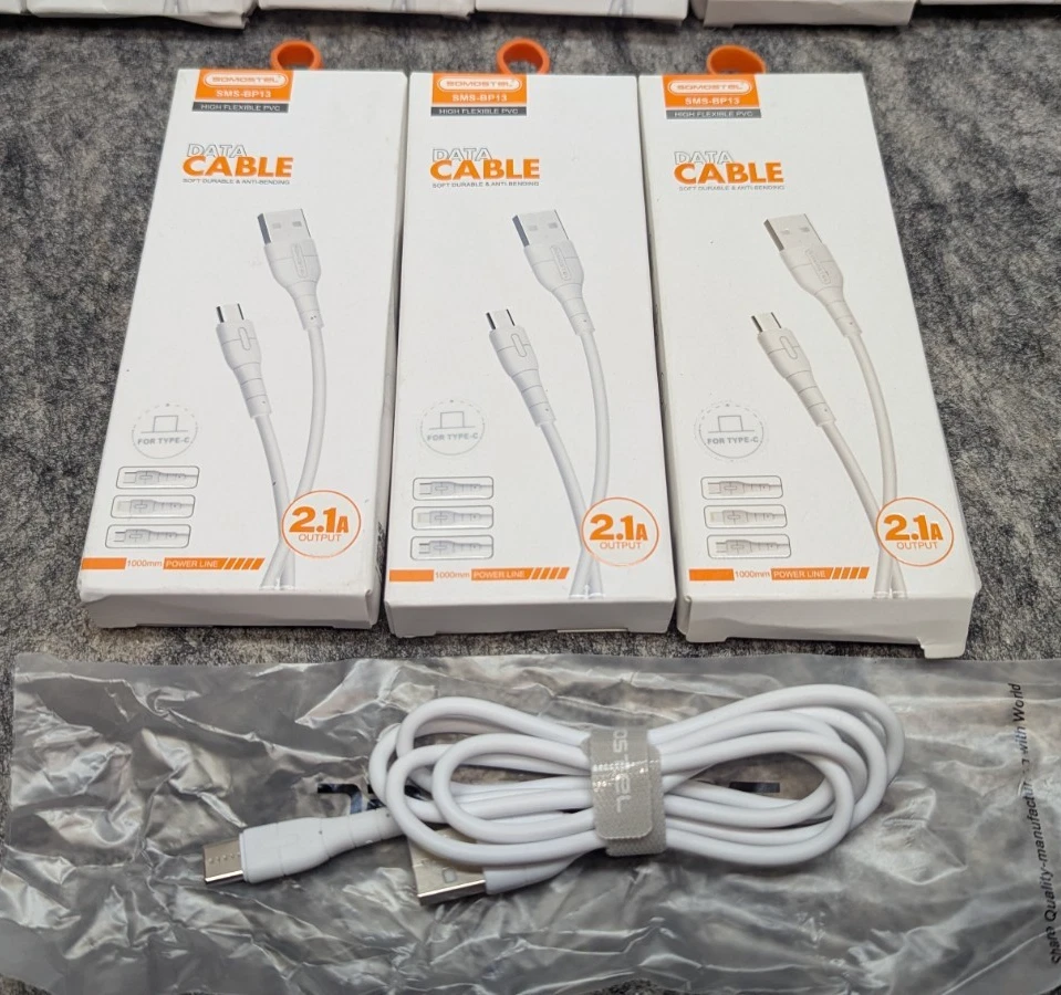 5 New SOMOSTEL USB Type C Data Cable 2.1A 3ft Fast Charging USB-A to USB-C Cord - Image 2 of 4