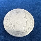 1906 Barber Half Dollar Circulated Silver US Coin 50C .900 Silver
