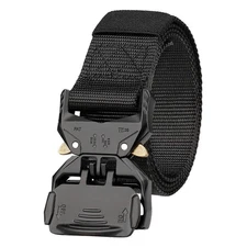 Men's casual tactical belt, with quick-release adjustable buckle.