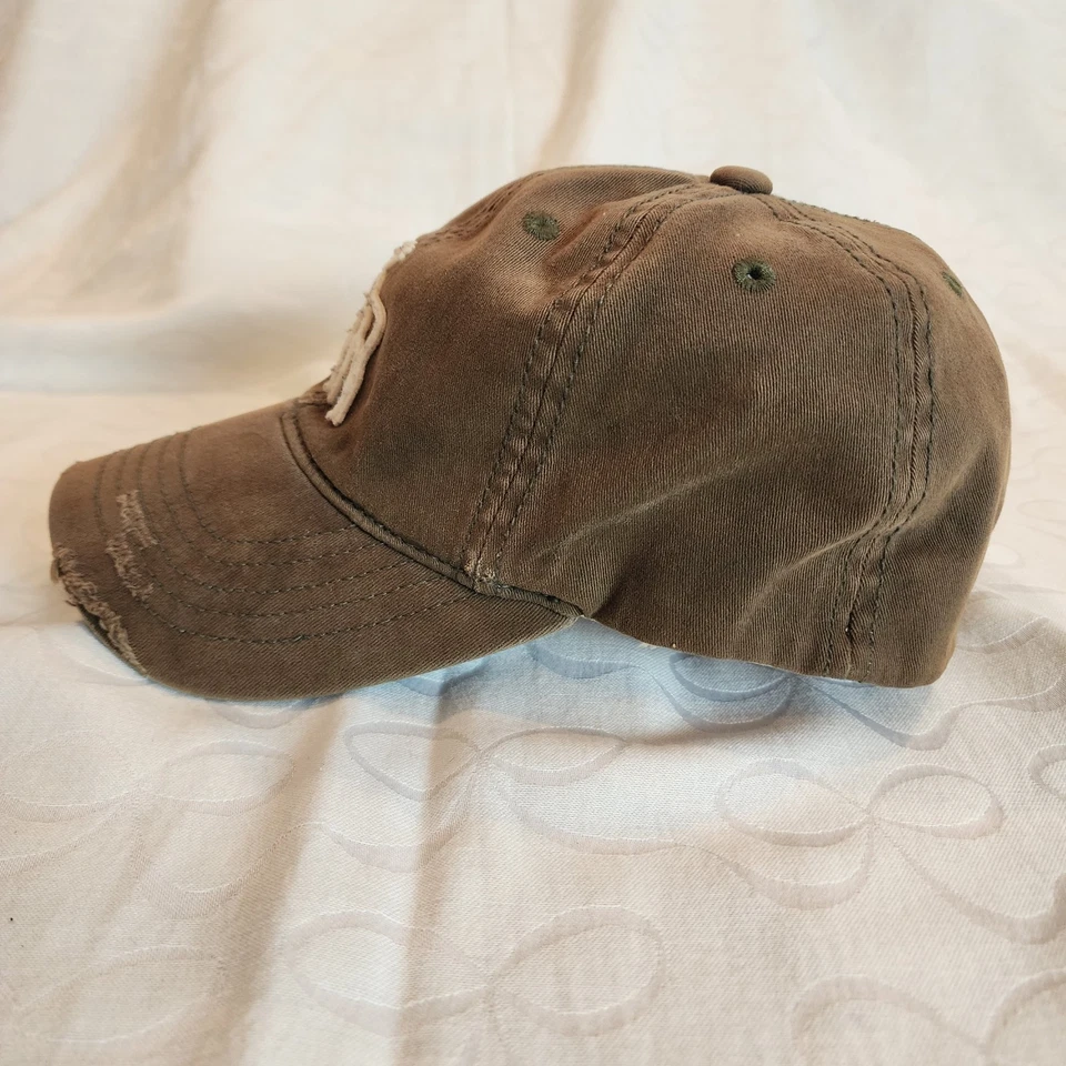 复古 Y2K Abercrombie Big Moose 标志棕色仿旧帽街头服饰学院风 — 第 4/4 张图片