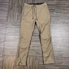 Roark Pants Mens 33 Green Layover Pro Traveler Military Drawstring Every Day