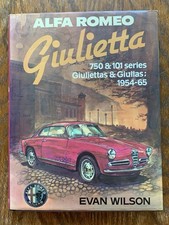 Alfa Romeo Giulietta Giulia 750 101 Series Evan Wilson 1983 Osprey Hardcover
