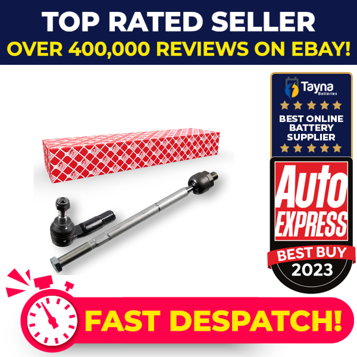 Steering Rod Assembly fits VW GOLF Mk6, Mk7 LHD Only Left 2009 on 1K0423811C New