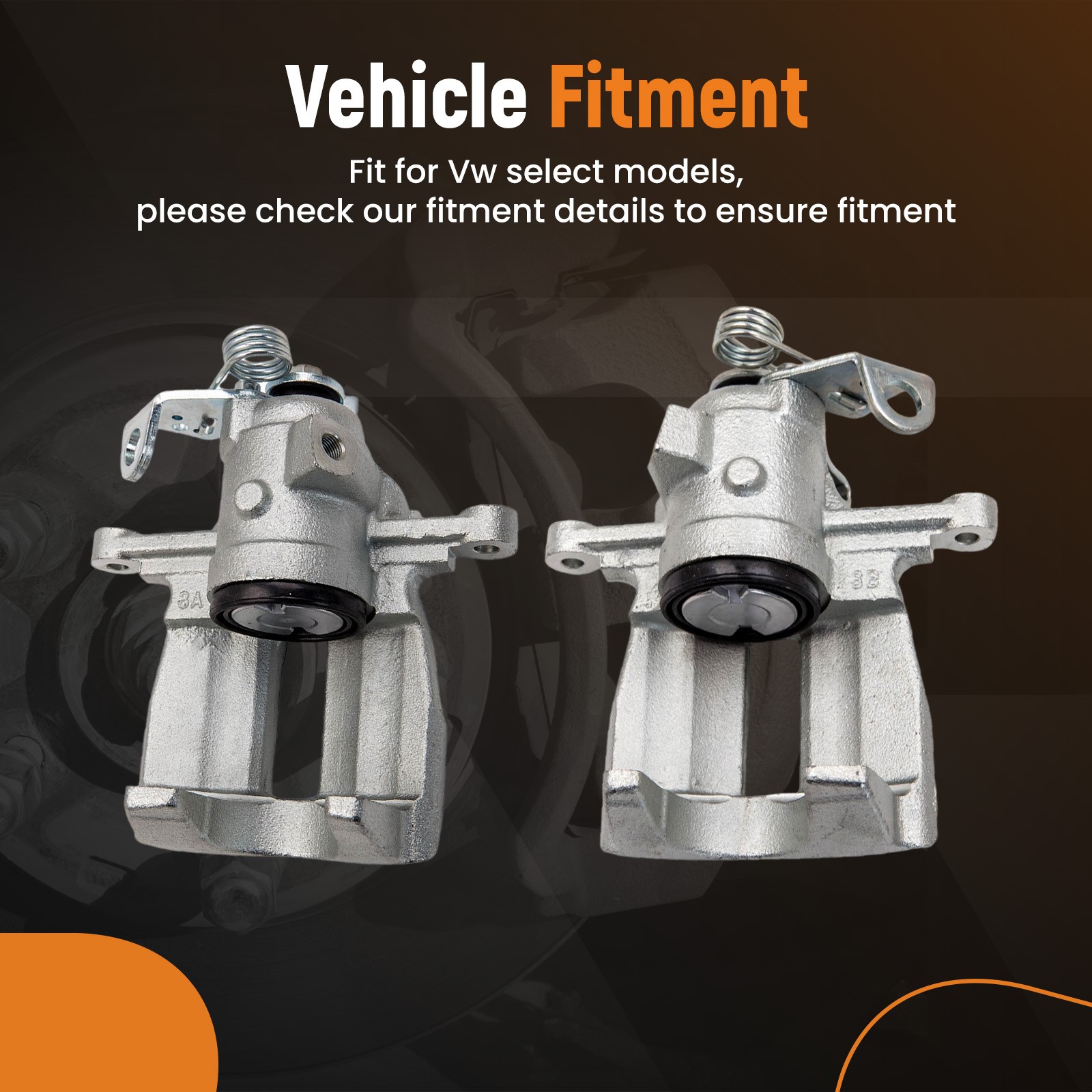 Rear Pair Brake Caliper For VW Transporter T5 T6 2003-2019 7h0615424 /423