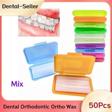50 Packs Dental Orthodontic Ortho Wax For Bracket Braces Gum Irritation Assorted