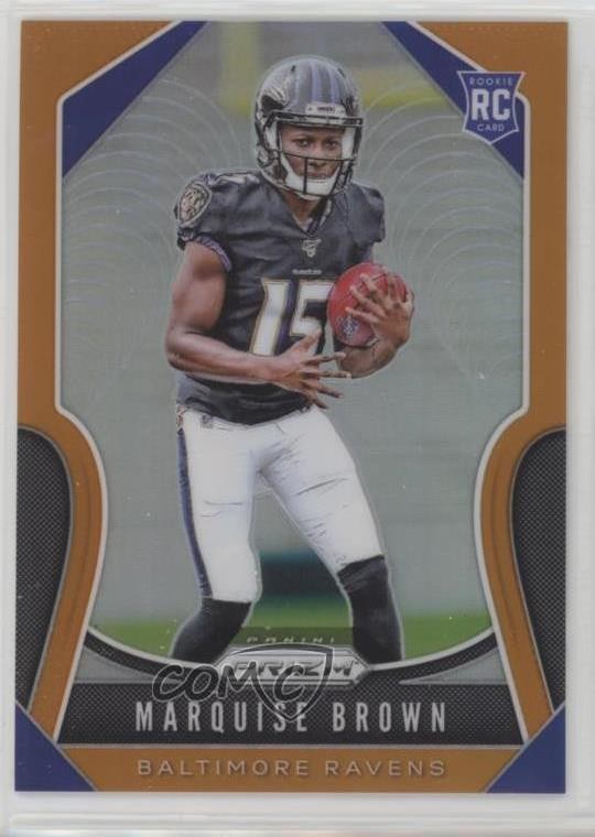 2019 Panini Prizm Rookies Orange Prizm 218/249 Marquise Brown #341 16fs