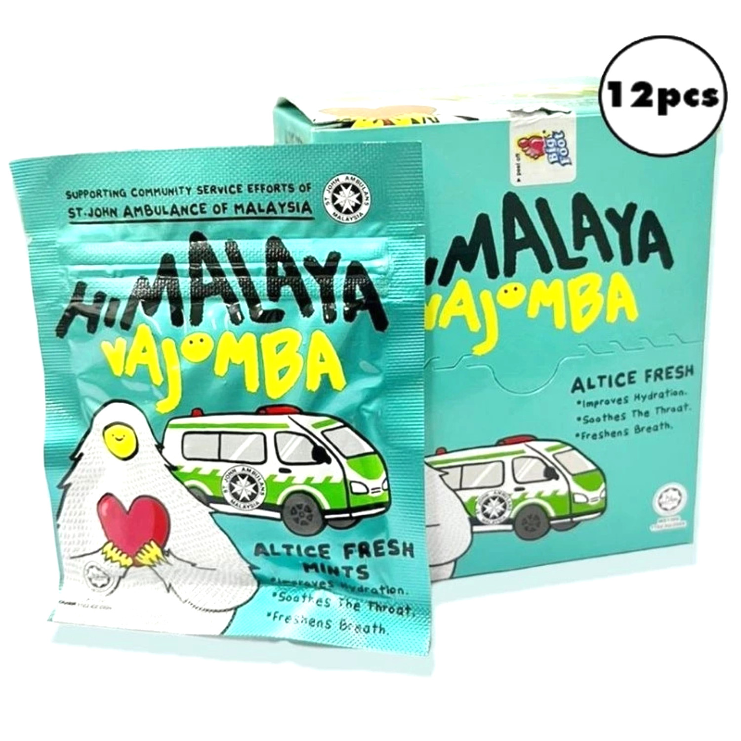 Caramelo de sal Himalaya Vajomba Altice sabor menta fresco - 12 paquetes/caja (1-12 cajas)