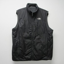 The North Face Reversible Polartec Fleece Full Zip Gray Black Vest Men's sz L