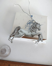 Vintage Avon Gift Collection Pewter Czechoslovakia Crystal Unicorn Suncatcher