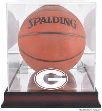 Georgia Bulldogs Antique Finish Basketball Display Case w/Mirror Back