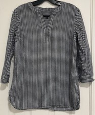 Talbots Gingham Resortcore Old Money Quiet Luxury Split Neck Size XS