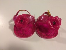 Build a Bear Fuchsia Pink Glitter Jelly Sandals Shoes Flip Flop