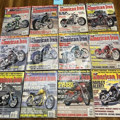 2000 Y2K American Iron Magazines 12 Issues Harley Davidson Indian Complete