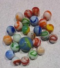 Lot Of 25 Vintage Marbles WV Swirls,akro Agate, Alley,Mk,peltier ,cac — photo 1