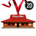 Vintage Pizza Hut Acrylic Christmas Ornament Retro Fast Food Restaurant Gift 073