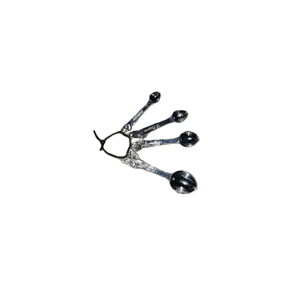 Decorative Handles Set Of 4 Measuring Spoons Metal - Image 4 of 4
