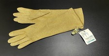 CLASSY Vintage KAYSER MAGIC MOTION Gold Metallic up to Elbow Length Gloves