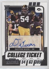 2021 Panini Contenders Draft Picks College Ticket Daviyon Nixon #200 Auto qg9