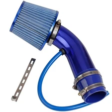 Blue 3" Cold Air Intake Filter Induction Kit Pipe Power Flow Hose System New