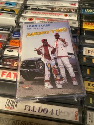 Audio Two *I Don't Care *cassette tape *VG+/NM *1990 *First Priority *91358-4