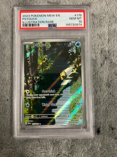 PSA 10 GEM MINT Psyduck 175/165 Sv: Scarlet & Violet 151 IR Holo Pokemon Card