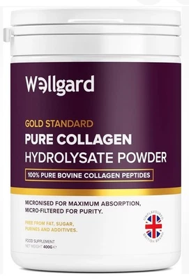 Collagen Powder, Gold Standard Bovine Collagen Peptides Powder by Wellgard - Hig