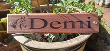 Personalised Wooden  Horse, pony   stable door Sign plaque ENGRAVED name plate b