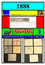 EGYPT-stamps-1888-set C-a PERCEVOIR postage due-COMPLETE 5 stamps-CLEARANCE