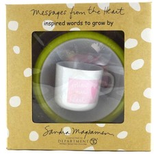 2.75In Baby Girl Melamine Dish Set, Polyresin, Plate Bowl Cup 98011