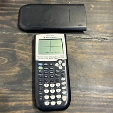 Texas Instruments TI-84 Plus Graphing Calculator Black W Cover - Tested