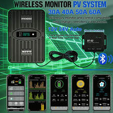 MPPT 40/60AMP Solar Charge Controller For 12V 24V DC LCD Battery PV Regulator US