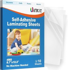 4mil Thicker Self-Adhesive Laminating Sheets, 10Pack Letter Size 8.5x11" - Peel