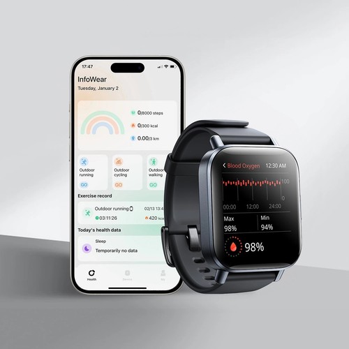 Smartwatch Joyroom Fit-Life JR-FT3S z funkcją odbierania połączeń - szary - Zdjęcie 7 z 12