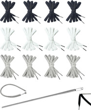 3/8" x 55" Flat Drawstring Cord with Easy Threader Drawstring Replacement for Sw