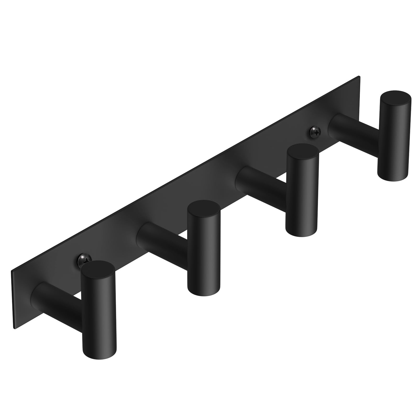 Wall Mount Coat Rack with 4 Hooks for Hats Robes Bags Keys Towels-image