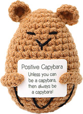 Mini Funny Positive Potato,Soft Wool Knitting Toy 3 Inch Cute Crochet Doll with