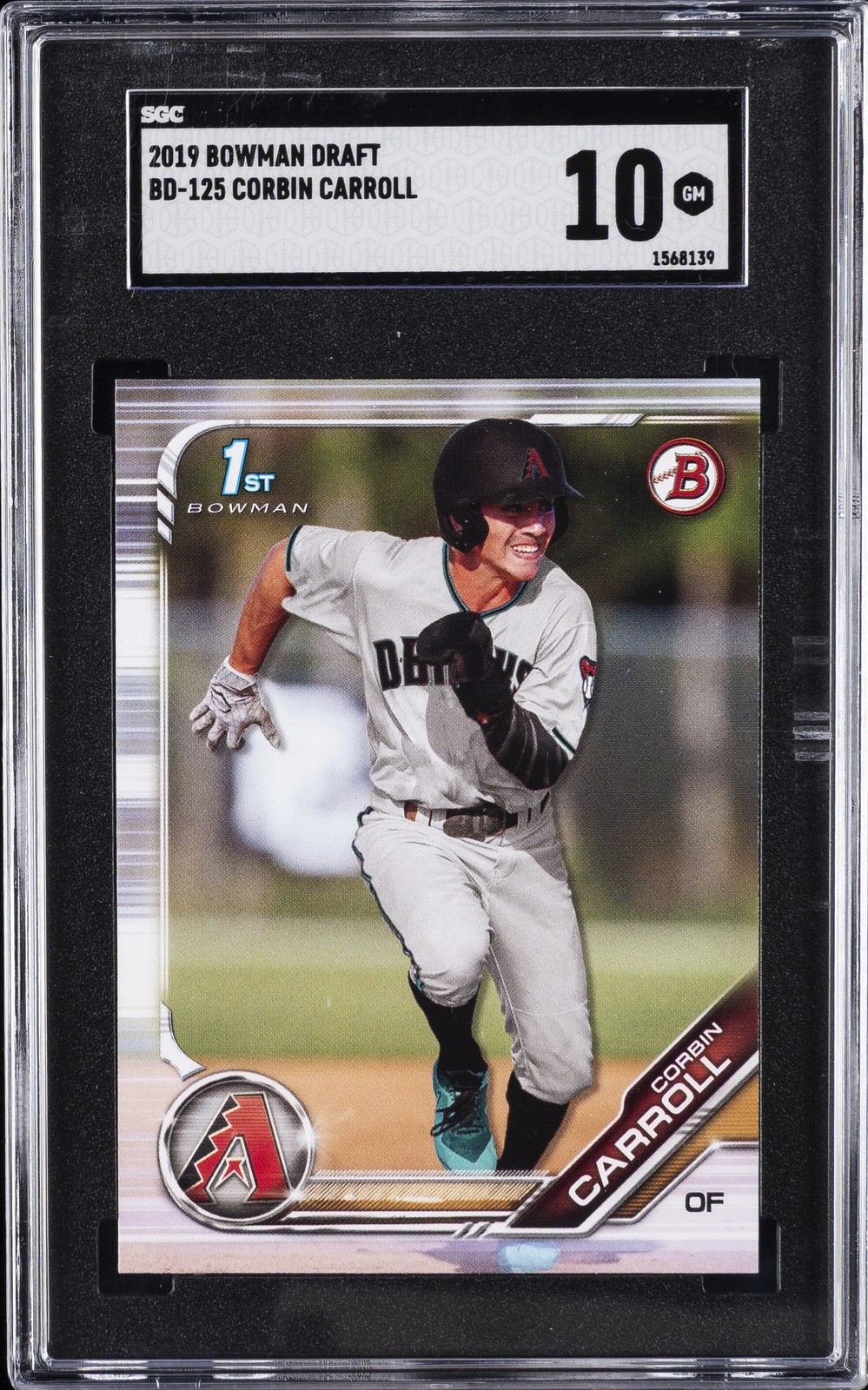 2019 BOWMAN DRAFT #BD-125 CORBIN CARROLL SGC 10