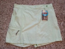 NWT 60 M Columbia PFG Skirt/Skort/Shorts UPF 40 Mesh Pockets Light Mint Green