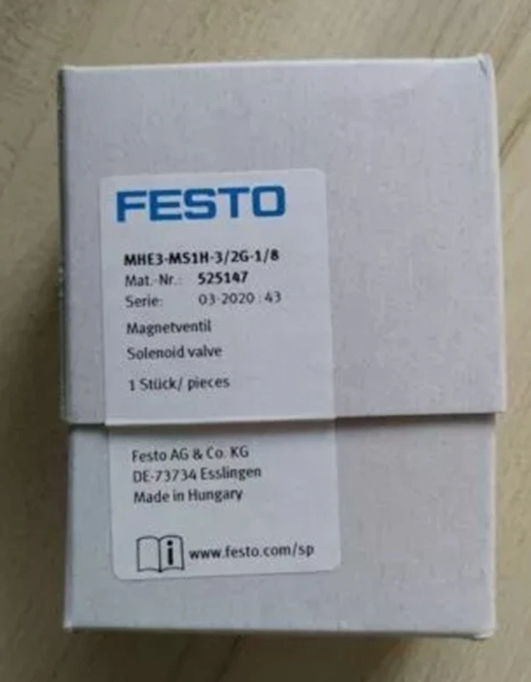 1 PIEZA NUEVA EN CAJA Electroválvula Festo MHE3-MS1H-3/2G-1/8 525147 24V CC Foto 3 de 4