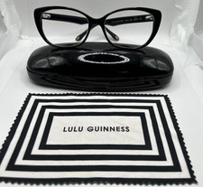 Authentic LULU GUINNESS L874 BLK Eyeglasses Frames 53 15-135 With Original Case