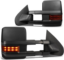 Pair Heated Powered Towing Mirrors Amber Signal For 2003-2006 Chevy Silverado