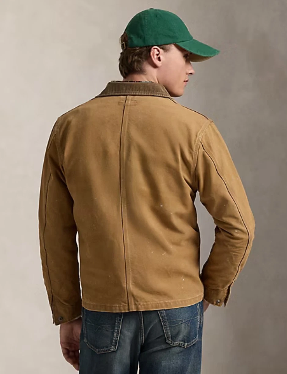 Polo Ralph Lauren Men’s Brown Sportsman Work Utility Dog Jacket Canvas XL Bnwt image 19