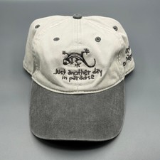 J. America Aruba One Happy Island Baseball Cap Men's Adjustable Gray Hat