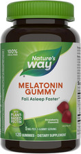 Nature's Way Adult Melatonin Gummies, Strawberry Flavor, 5 Mg, 120 Count
