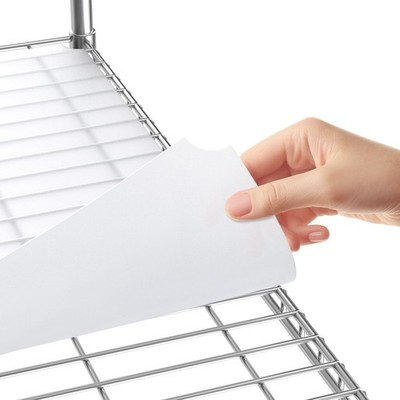 Wire Shelf Liner 14'' x 24'' Set of 5, 0.7mm Thick Non-Adhesive Plastic Shelf M...